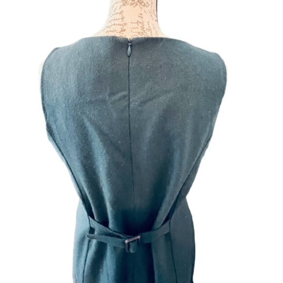 🎉PRICE REDUCED🎉 VTG Worthington 8P Green 100% Wool Lined Jumper Dress Pockets - Picture 6 of 13